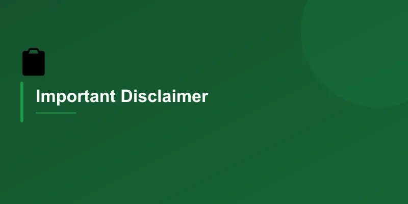 Important Disclaimer